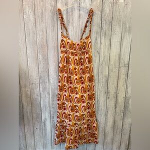 Retro Patterned Maxi Dress